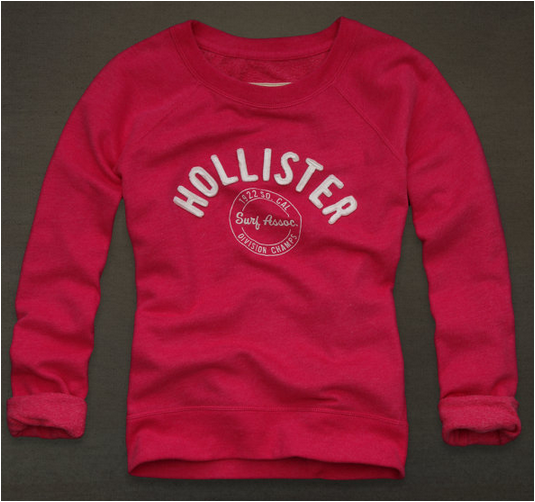 MOLETON FECHADO ROSA HOLLISTER